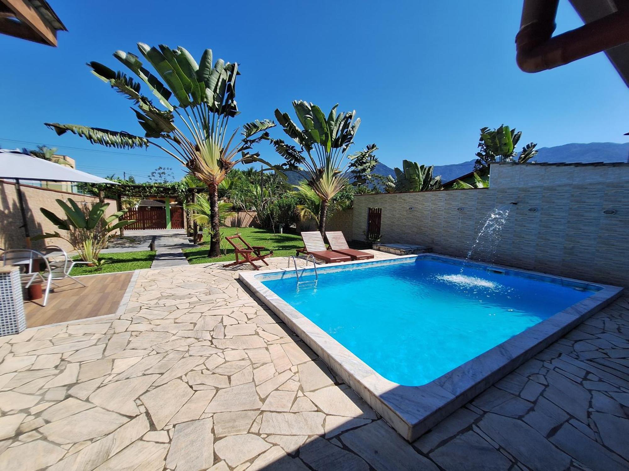 Casa com piscina 2 dormitórios com wi-fi Caraguatatuba Exterior foto