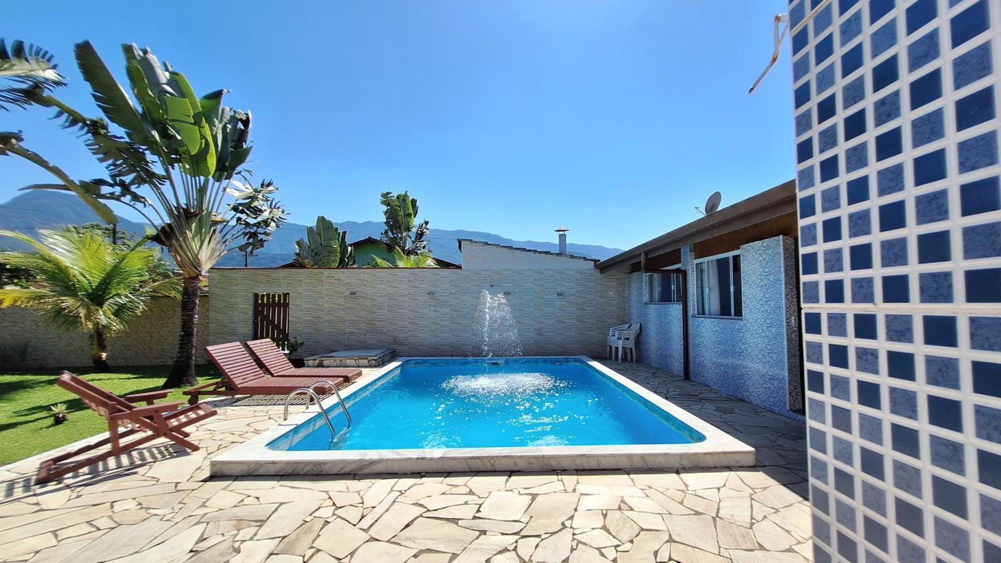 Casa com piscina 2 dormitórios com wi-fi Caraguatatuba Exterior foto